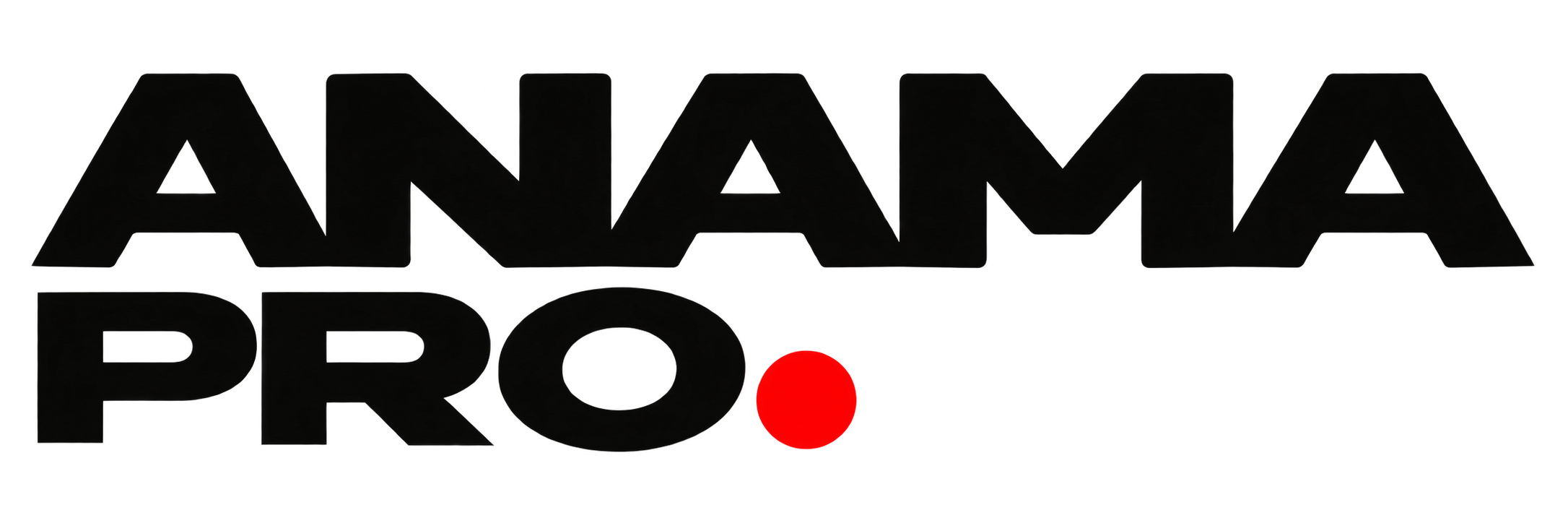 Anamá Pro em preto com ponto vermelho